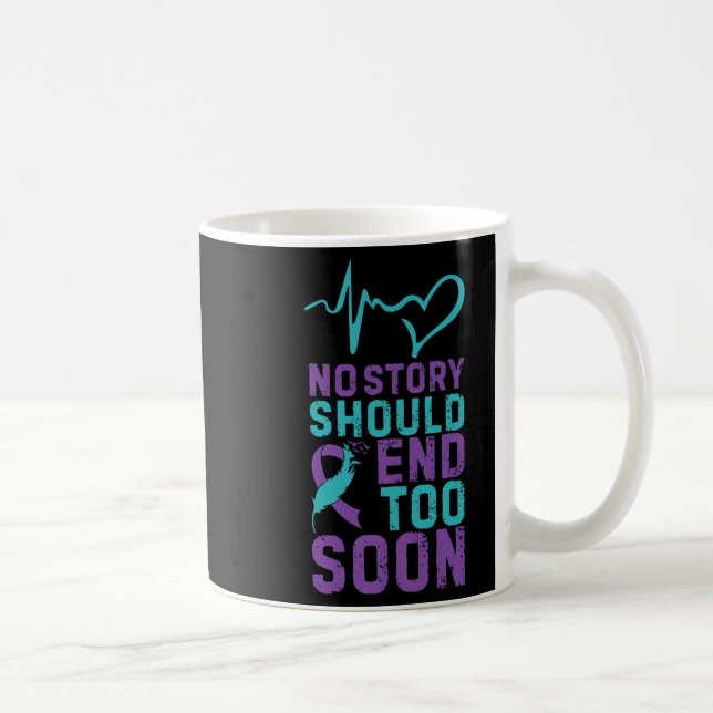 No Story Should End Too Soon Premium  Kaffemugg (Höger)