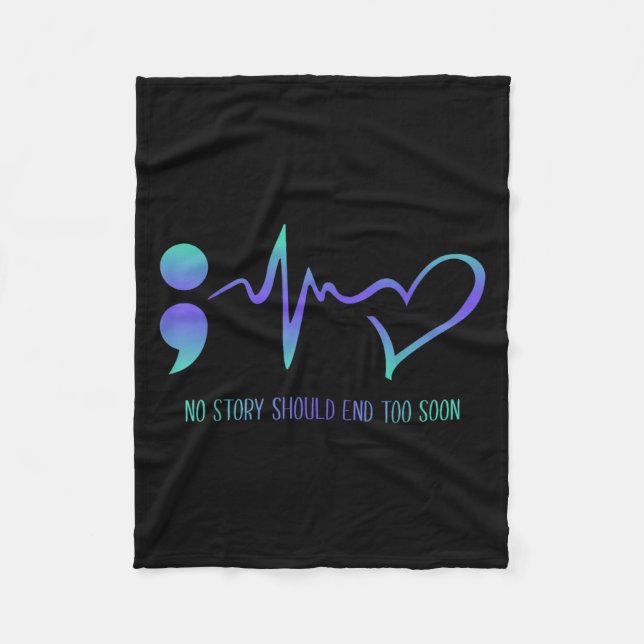 No Story Should End Too Soon Suicide Prevention Aw Fleecefilt (Framsidan)