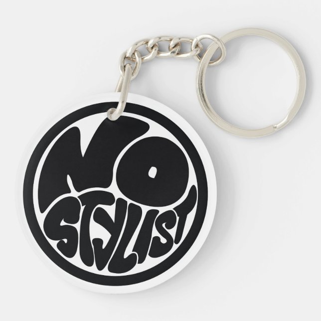 NO STYLIST black/purp Acrylic Keychain (Baksidan)