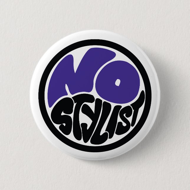 NO STYLIST double purp emblem Button Knapp (Framsida)
