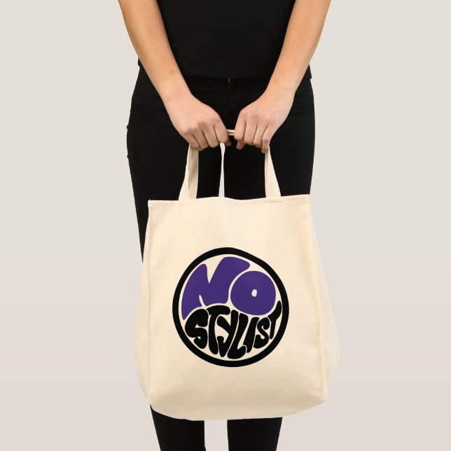 NO STYLIST double purp emblem grocery Tote Bag Tygkasse (Framsida (produkt))