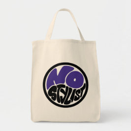 NO STYLIST double purp emblem grocery Tote Bag Tygkasse