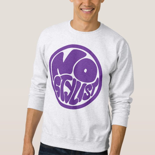 NO STYLIST single purp emblem T-Shirt Lång Ärmad Tröja (Framsida)