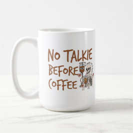 No Talkie Before Coffee funny cat lover gift Kaffemugg