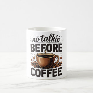 No Talkie Before Coffee – Funny Retro Coffee Lover Kaffemugg