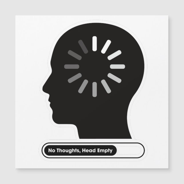 No Thoughts Head Empty Minimalist Head (Framsida)