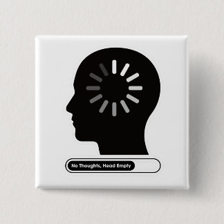 No Thoughts Head Empty Minimalist Head Knapp