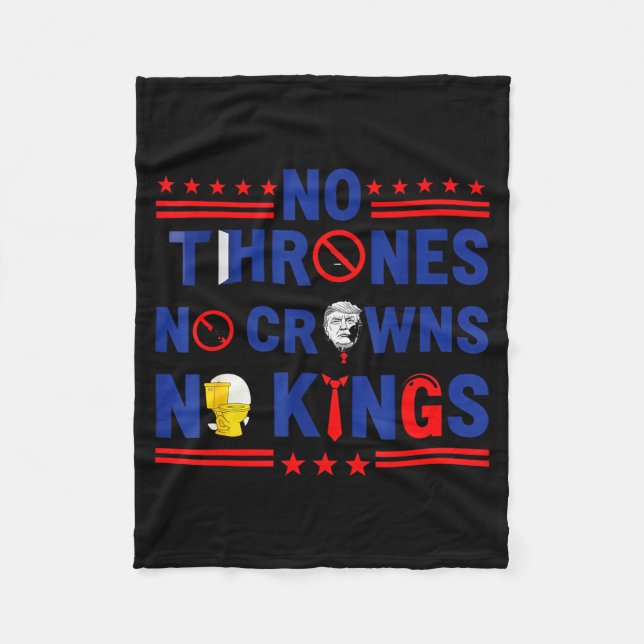 No Thrones No Crowns No Kings  Fleecefilt (Framsidan)