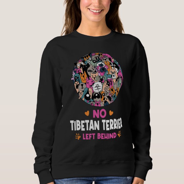 No Tibetan Terrier Left Behind Dog Lover Sayings P T Shirt (Framsida)