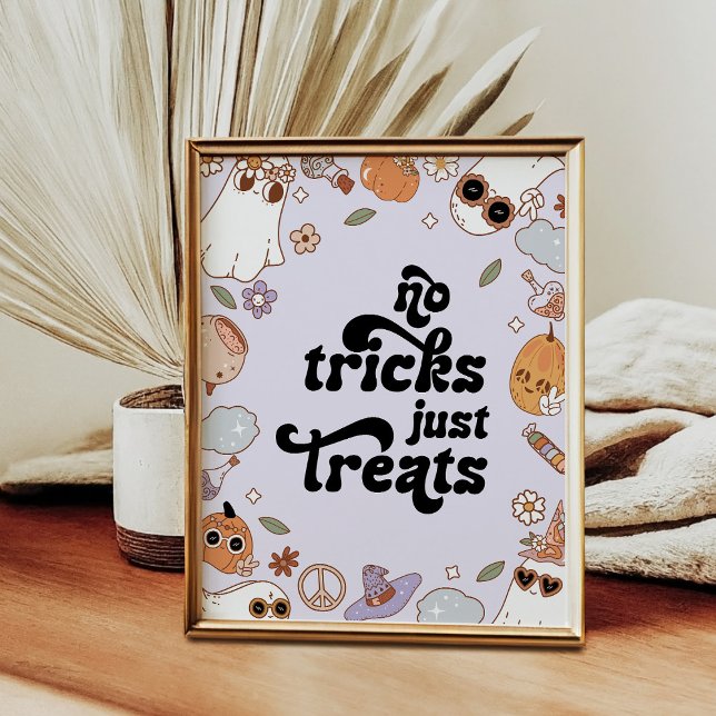 No Tricks Just Treats Ghost Halloween Birthday Poster (Skapare uppladdad)