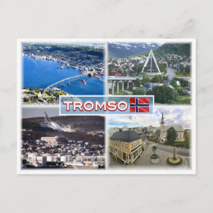 NO Tromsø - Flygbild - Artic Domkyrka Vykort