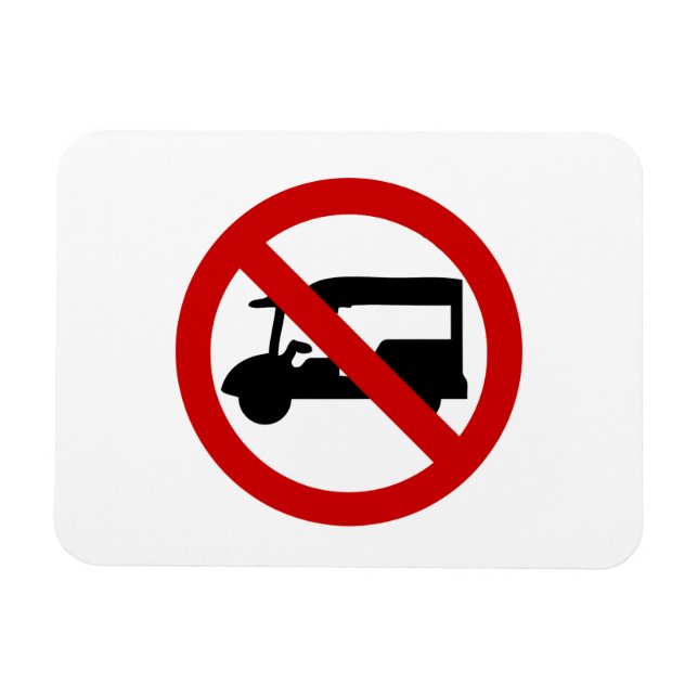 NO Tuk-Tuk TAXI ⚠ Thai Road Sign ⚠ Magnet (Horisontell)