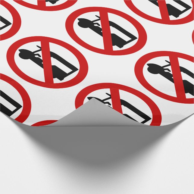 NO Tuk-Tuk TAXI ⚠ Thai Road Sign ⚠ Presentpapper (Hörn)