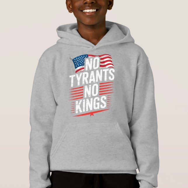 No Tyrants No Kings Patriotic Freedom Activism Tee (Framsida)