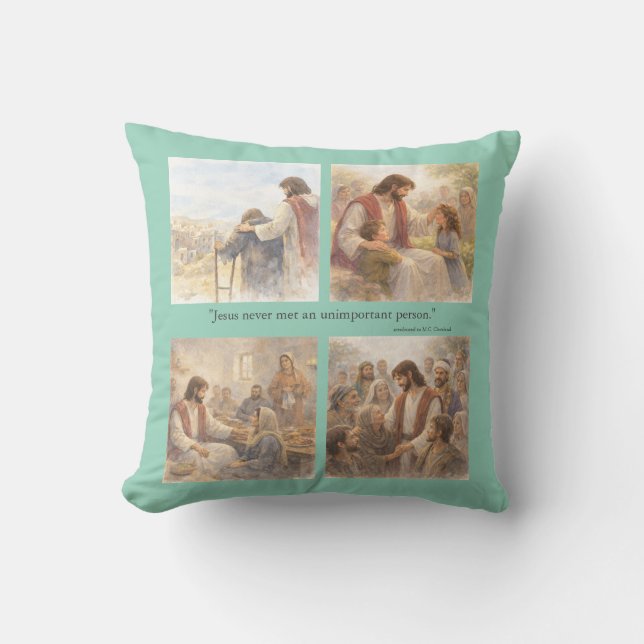 No unimportant person kudde (Framsida)