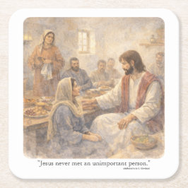 No unimportant person underlägg papper kvadrat