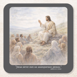 No unimportant person underlägg papper kvadrat