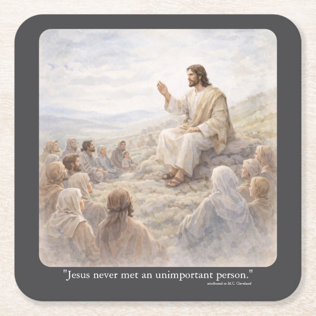 No unimportant person underlägg papper kvadrat (Framsidan)