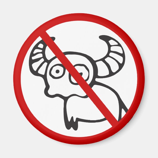 NO Vatten Buffalo ⚠ Funny Asian thai-⚠ Magnet (Framsidan)