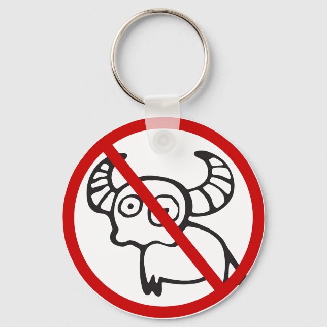 NO Vatten Buffalo ⚠ Funny Asian thai-⚠ Nyckelring (Framsida)