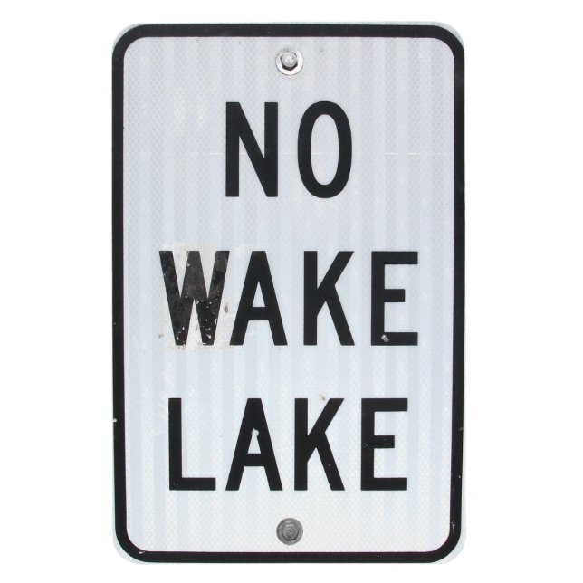 "No Wake Sjö"-tecken Magnet (Vertikal)