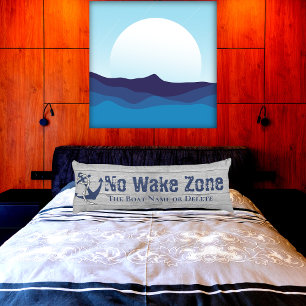 No Wake Zon Navy Anchor Rope Nautical Kroppskudde