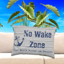No Wake Zon Navy Anchor Rope Nautical