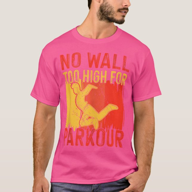 No Wall Too High For Parkour T Shirt (Framsida)