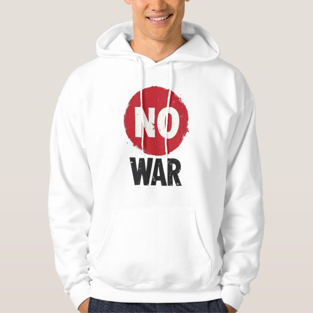 NO WAR - Global Protest for Peace Hoodie (Framsida)