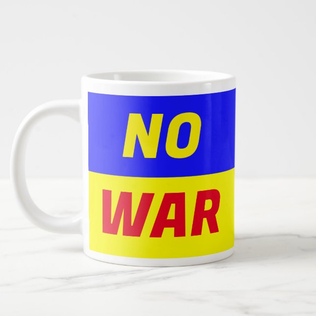 NO WAR Jumbo Mugg (Vänster)
