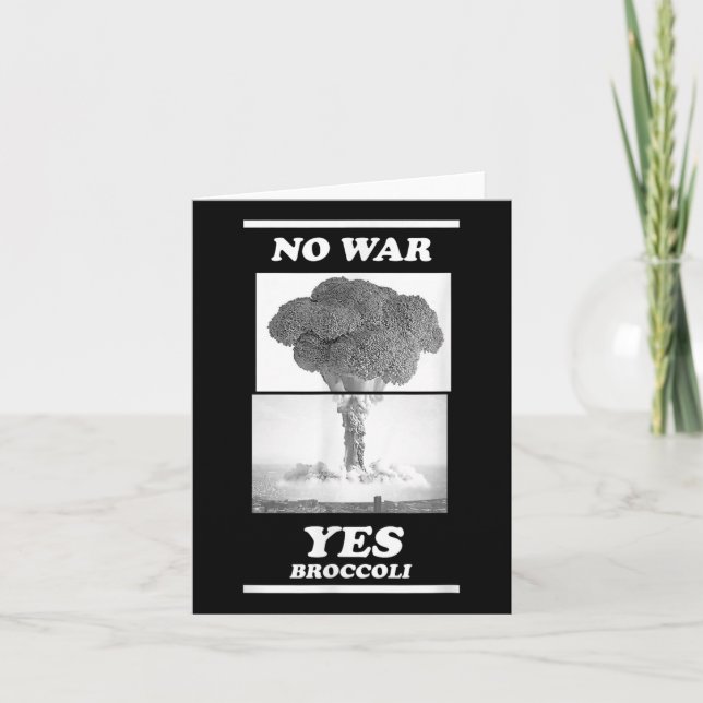 No war Yes Broccoli Kort (Framsida)