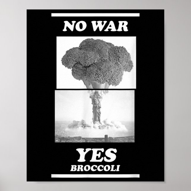 No war Yes Broccoli Poster (Framsidan)