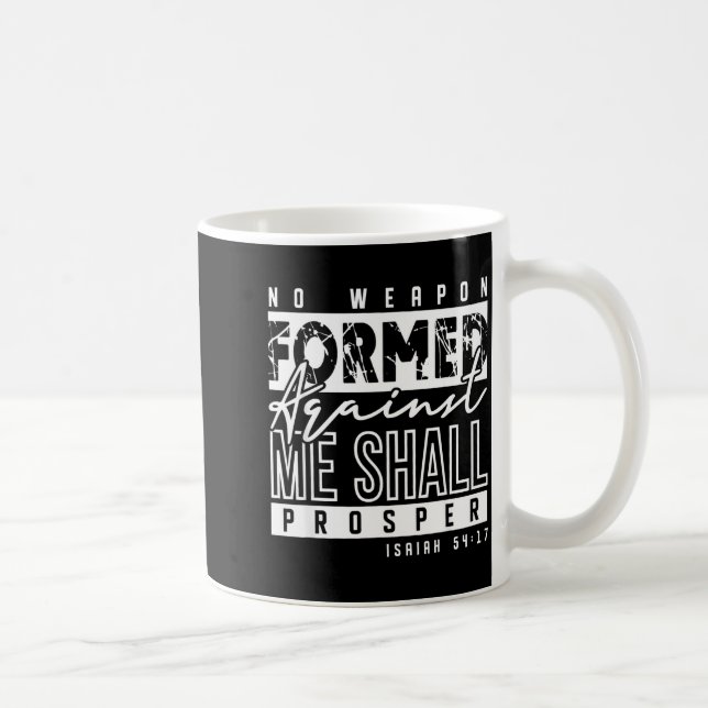 No Wean Formed Against Me Shall Prosper Christian  Kaffemugg (Höger)