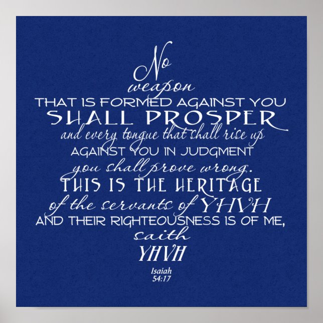 No Weapon Star of David Poster (Framsidan)