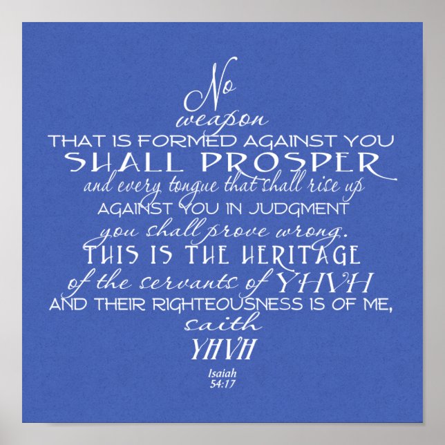 No Weapon Star of David Poster (Framsidan)