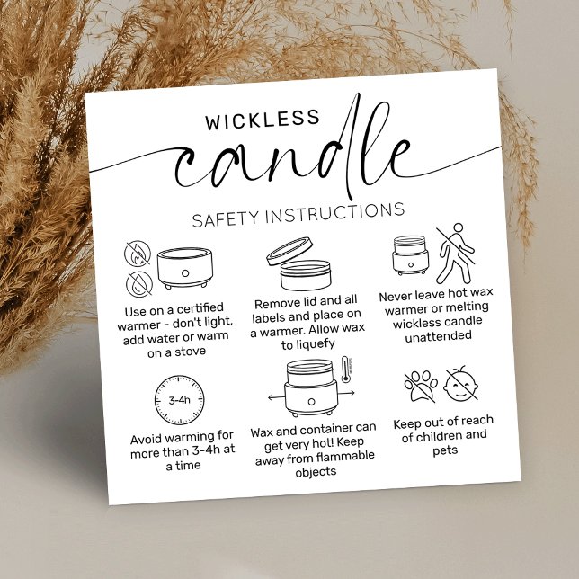 No Wick Flameless Ljus Underhåll Elegant Tack Fyrkantigt Visitkort (Skapare uppladdad)