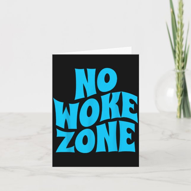No Wokes Here, Funny Republican , Conservative Vot Kort (Framsida)