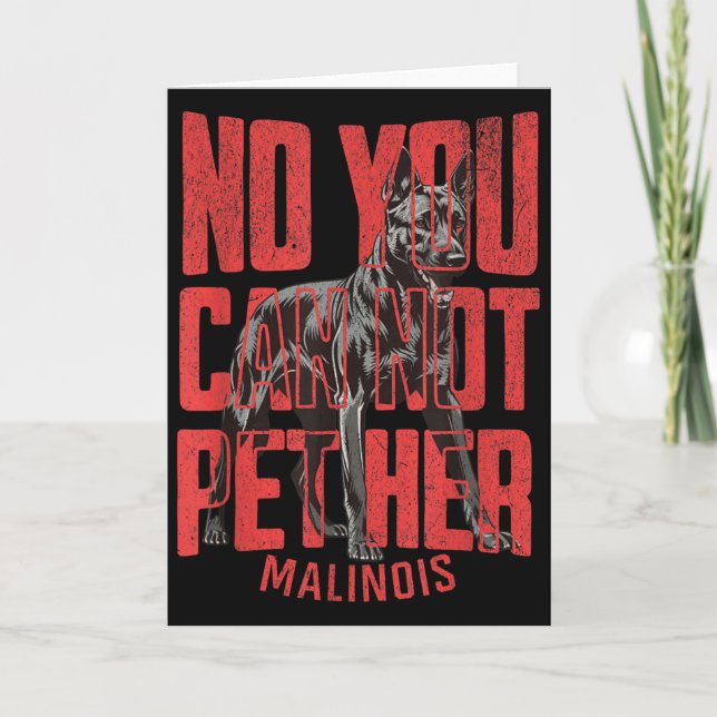 No You Can't Pet Her Malinois Funny K9 Military Ha Kort (Framsida)