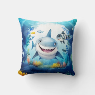 Noa, Shark och Casper, hennes bästa fiskvän Kudde