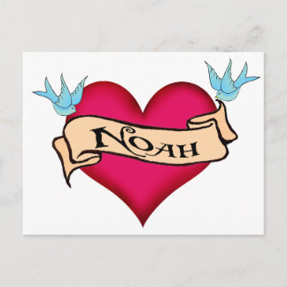 Noah - Anpassningsbar Heart Tattoo T-shirts & Gift Vykort