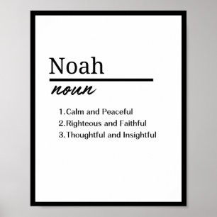 Noah, Boy Personlig Namn Definition Poster