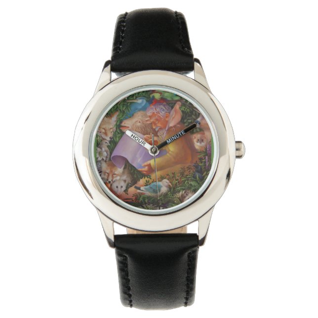 Noah & Djuren före Underbara översvämningsbevaknin Armbandsur (Framsida)