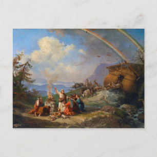 Noah ger tack för förlossningen (1901) vykort