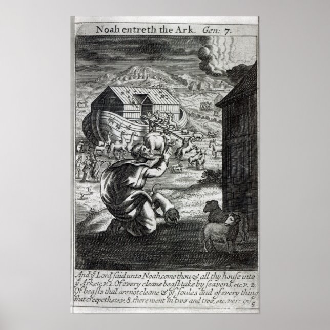 Noah kommer till Ark Poster (Framsidan)