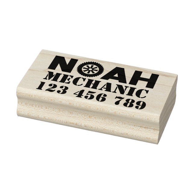 Noah Mechanic Rubber Frimärke Stämpel (Stämpel)