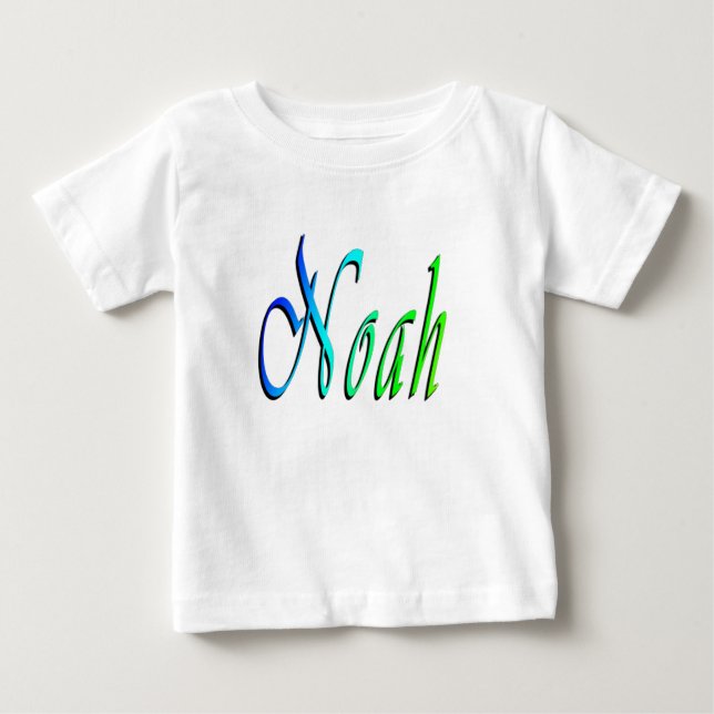 Noah, Namn, Logotyp, Baby White T-shirt (Framsida)