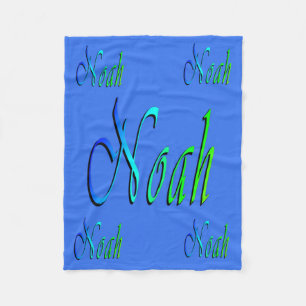 Noah, Namn, Logotyp, liten Blankett Blanket. Fleecefilt