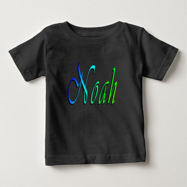 Noah, Namn, Logotyp, Svart Baby T-shirt (Framsida)