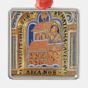Noah och ark, specificerar en av paneler Verduner Julgransprydnad Metall