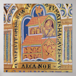 Noah och ark, specificerar en av paneler Verduner Poster